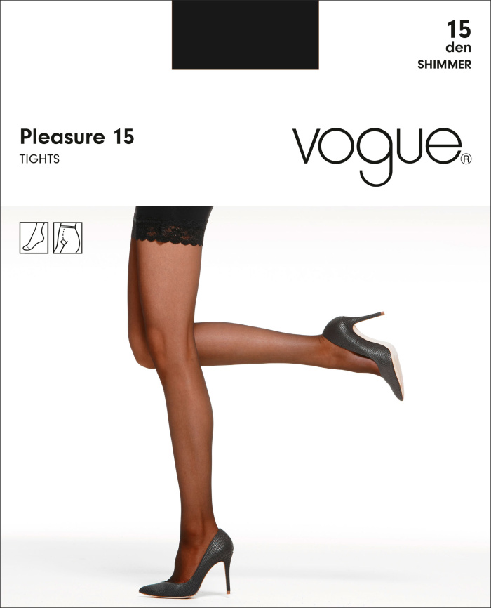 Колготки VOGUE Pleasure 15 (Black) фото 1