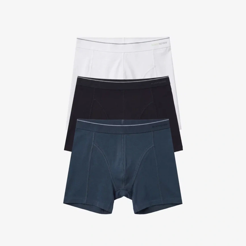 Набор мужских трусов-боксеров BLACKSPADE Tender Cotton (3шт) (Белый/Черный/Антрацитовый) фото 1