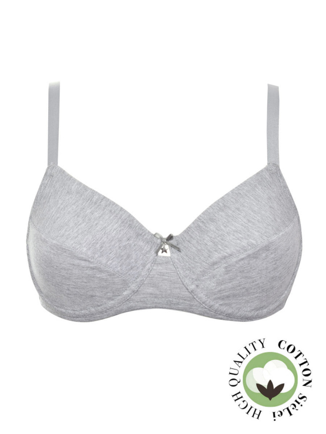 Бюстгальтер с мягкой чашкой SIELEI Naturalcotton (Grigio melange) фото 4