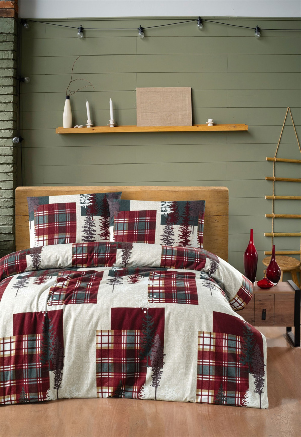 Постельное белье из фланели DO&CO Flannel Winter (Бежевый) фото 1