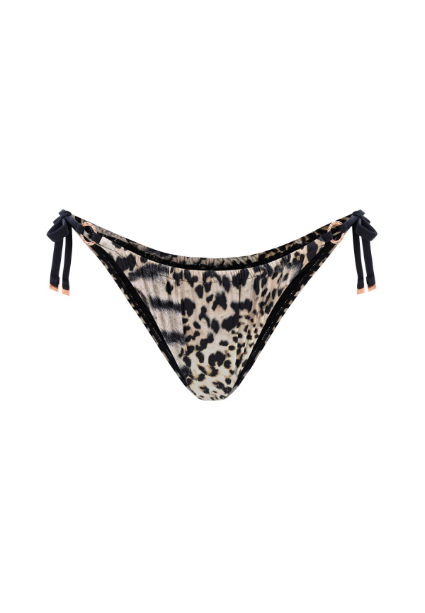 Женские плавки-стринги MARC AND ANDRE Luxury Leo (Коричневый, Черный) фото 5