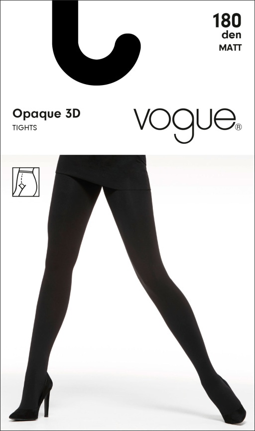 Колготки VOGUE Opaque 180 (Black) фото 2