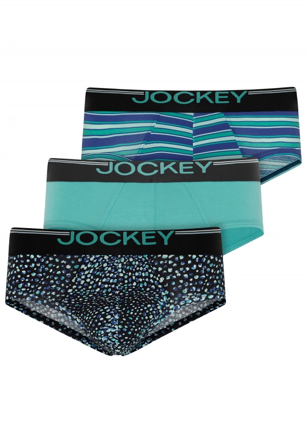 Набор мужских трусов-слипов JOCKEY Cotton Stretch Comfort (3шт) (Зеленый) фото 1