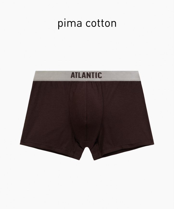 Мужские трусы-боксеры ATLANTIC Pima cotton (Коричневый) фото 3