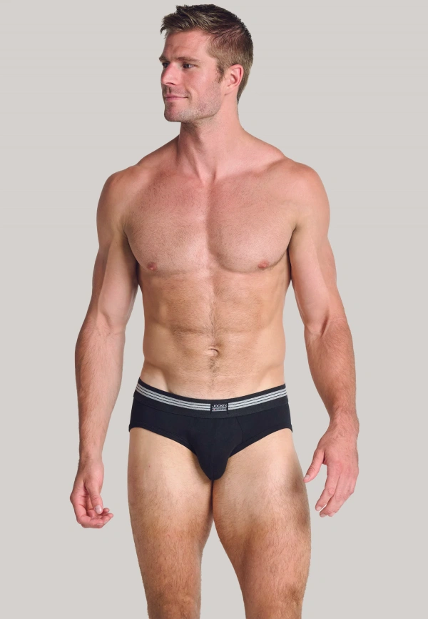 Набор мужских трусов-слипов JOCKEY Cotton Stretch (3шт) (Черный) фото 2