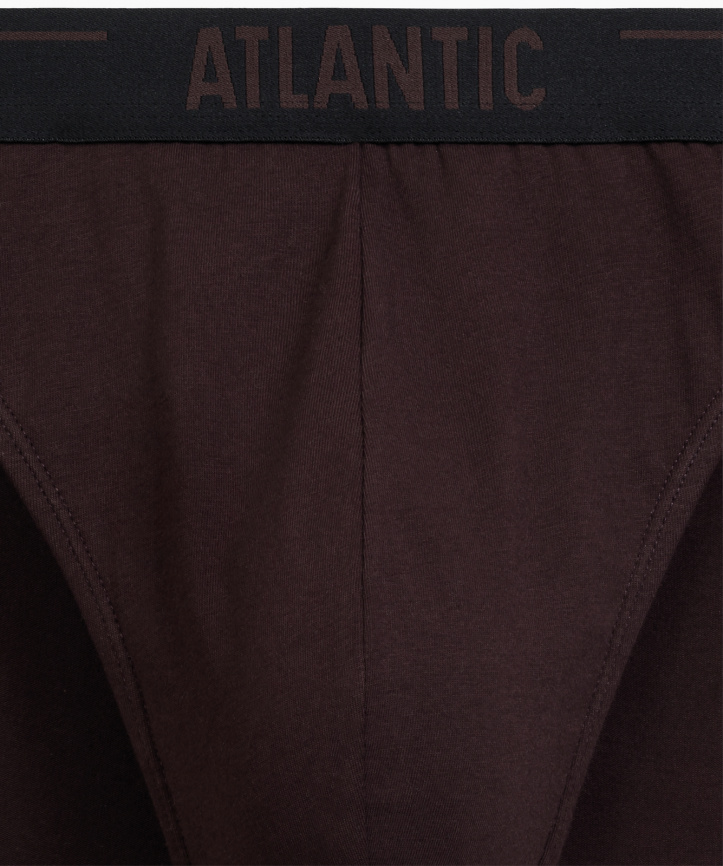 Набор мужских трусов-слипов ATLANTIC Solid (5шт) (Коричневый+Графитовый+Черный+Фиолетово-серый+Каберне) фото 4