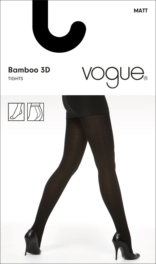 Колготки VOGUE Bamboo 3D (Black) фото 2