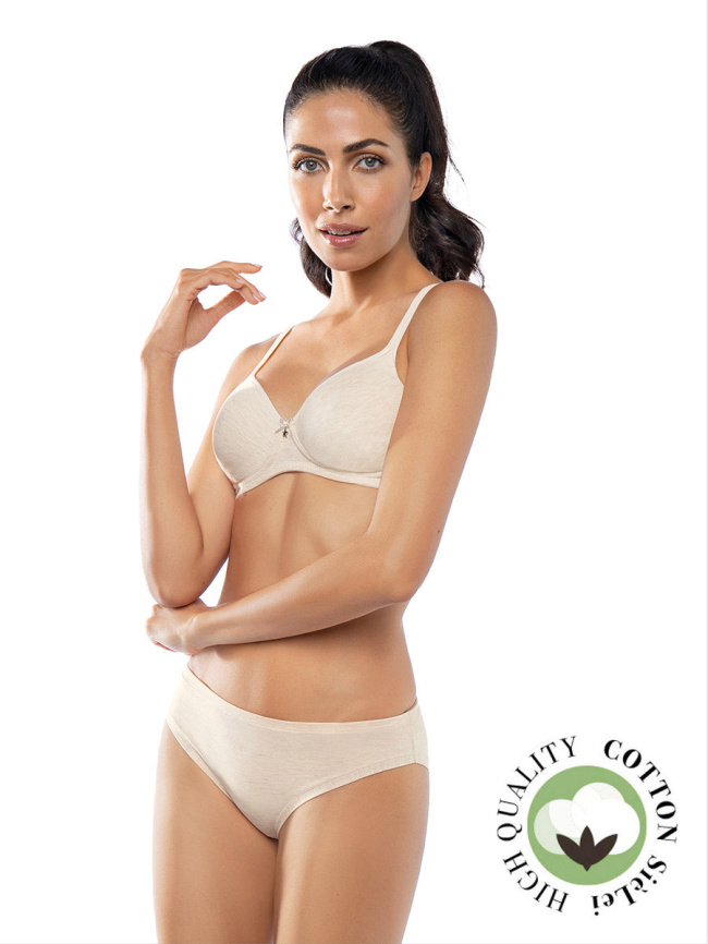 Бюстгальтер с мягкой чашкой SIELEI Naturalcotton (Ecru melange) фото 2